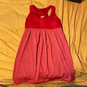 Red athletic tank top